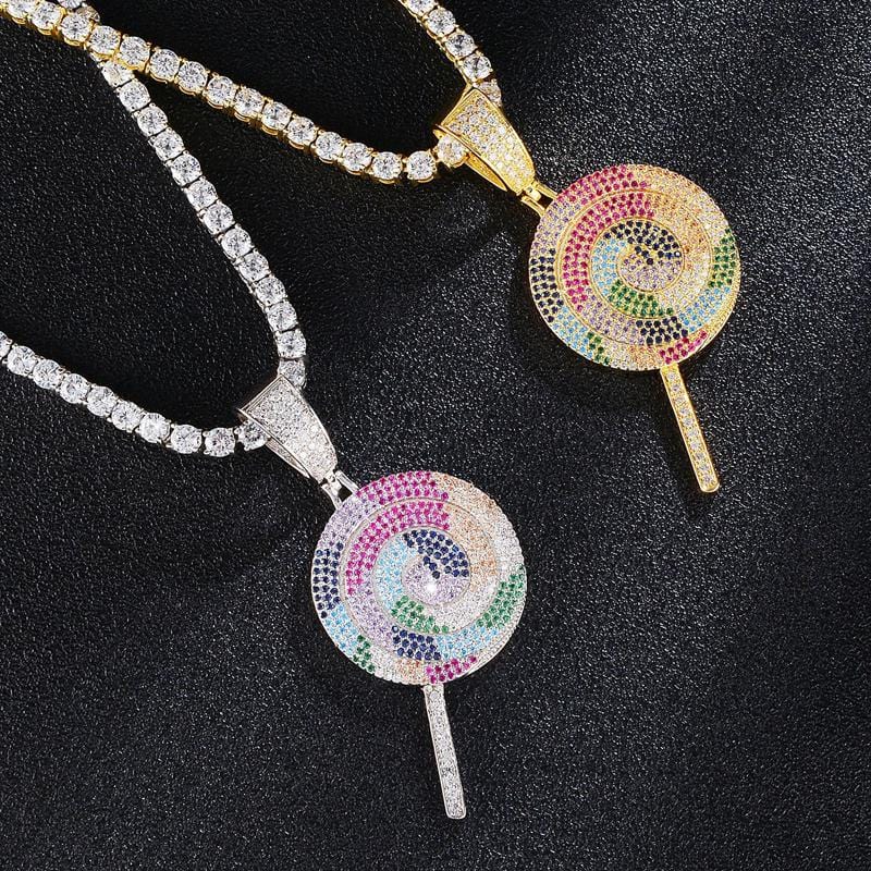 Iced Out Lollipop Pendant