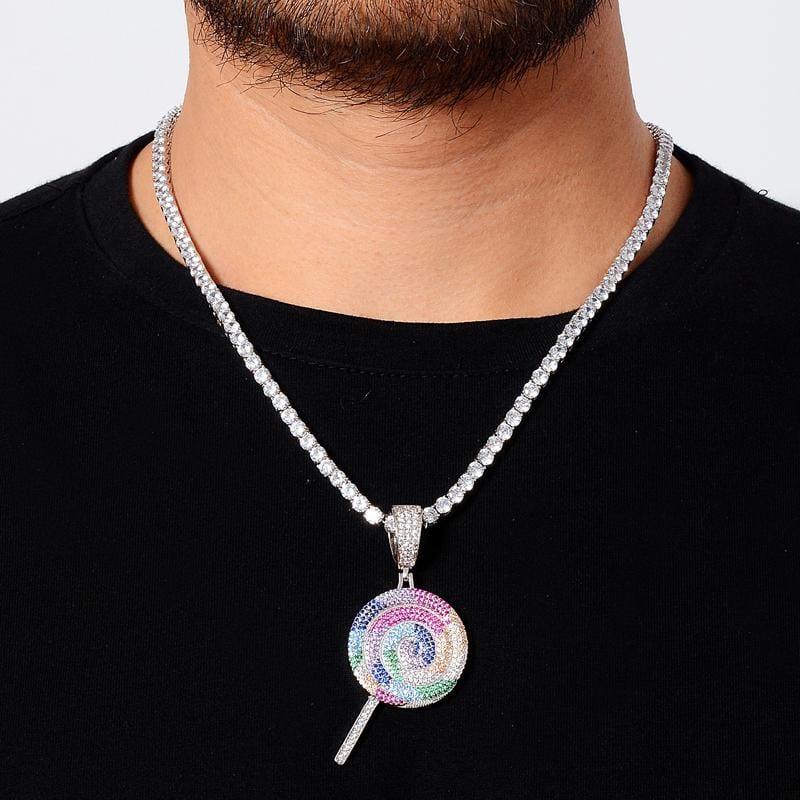 Iced Out Lollipop Pendant