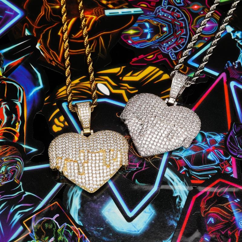 Iced Out Heart Pendant