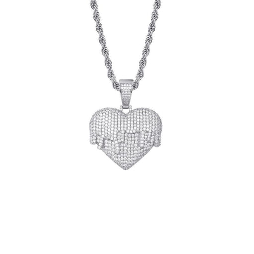 Iced Out Heart Pendant