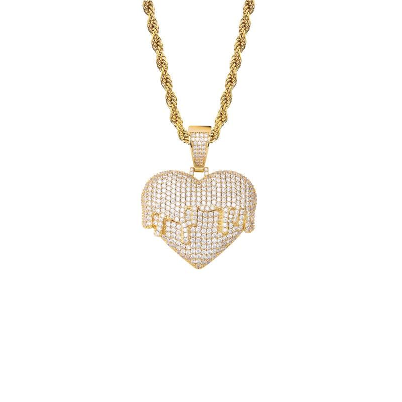 Iced Out Heart Pendant