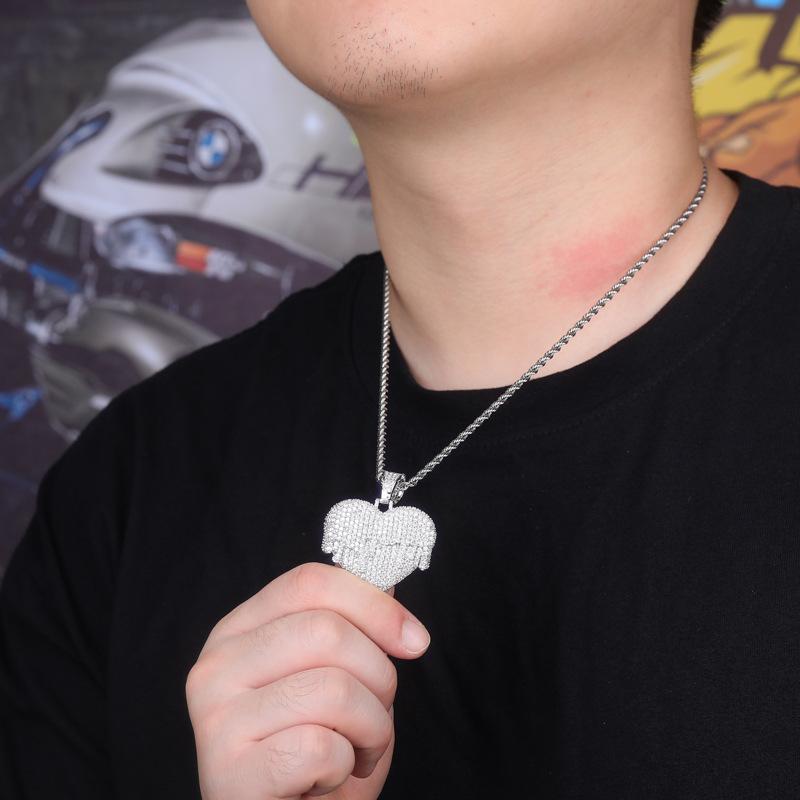 Iced Out Heart Pendant