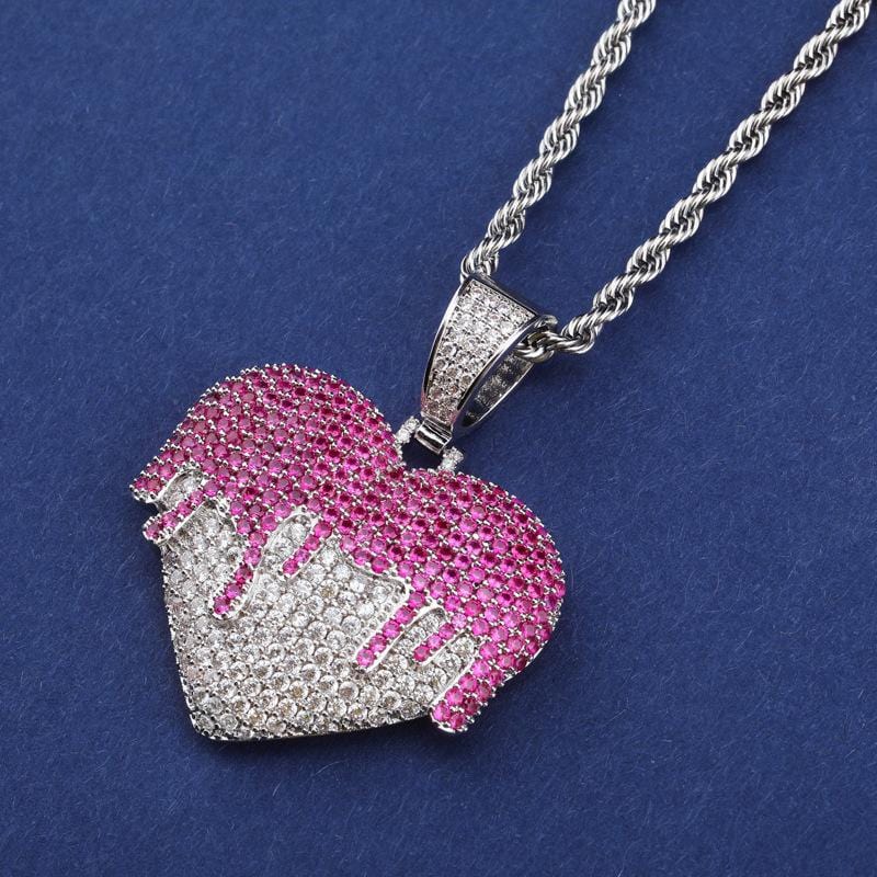 Iced Out Heart Pendant