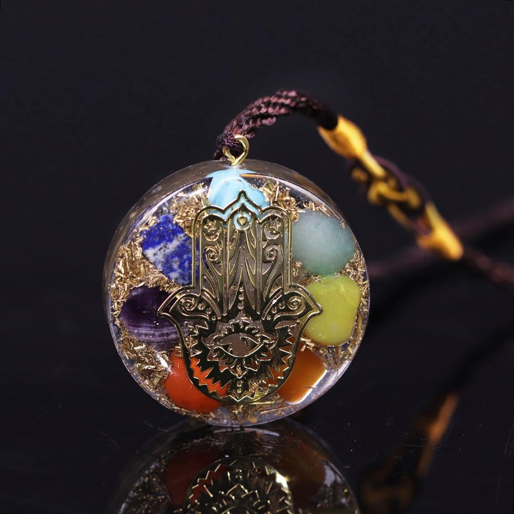 7 Chakra Orgonite Pendant