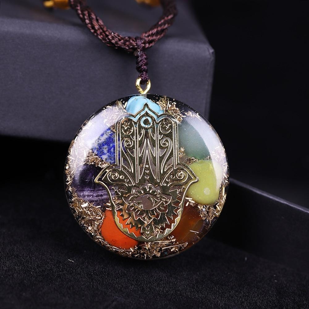 7 Chakra Orgonite Pendant