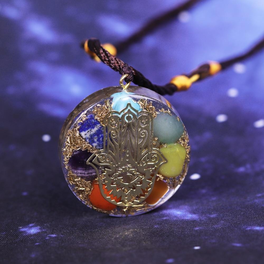 7 Chakra Orgonite Pendant