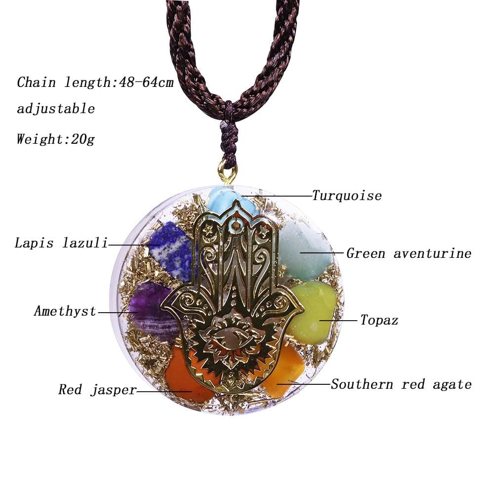 7 Chakra Orgonite Pendant